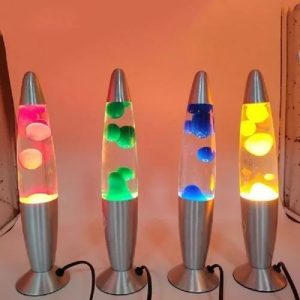 Lampara Lava Luz Led Decoración 41 Cm