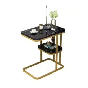 Mesa Auxiliar Mesa De Té Dos Niveles Para Sala Sofa Y Cama