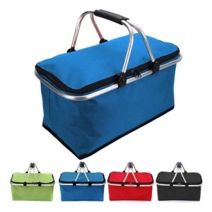 Bolso Canasta Cooler Térmico Plegable De 25l Para Picnic Al Azar