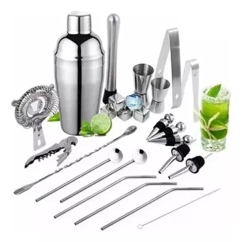 Set De Cocteleria Profesional Utensilios Para Bar 20pcs - Imagen 3