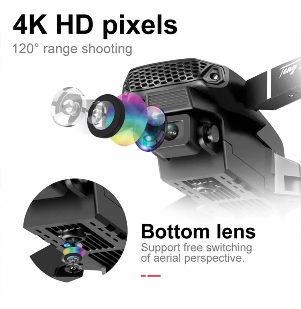 Drone E88 Con Cámara Dual Y Wifi Con Funda - Imagen 6