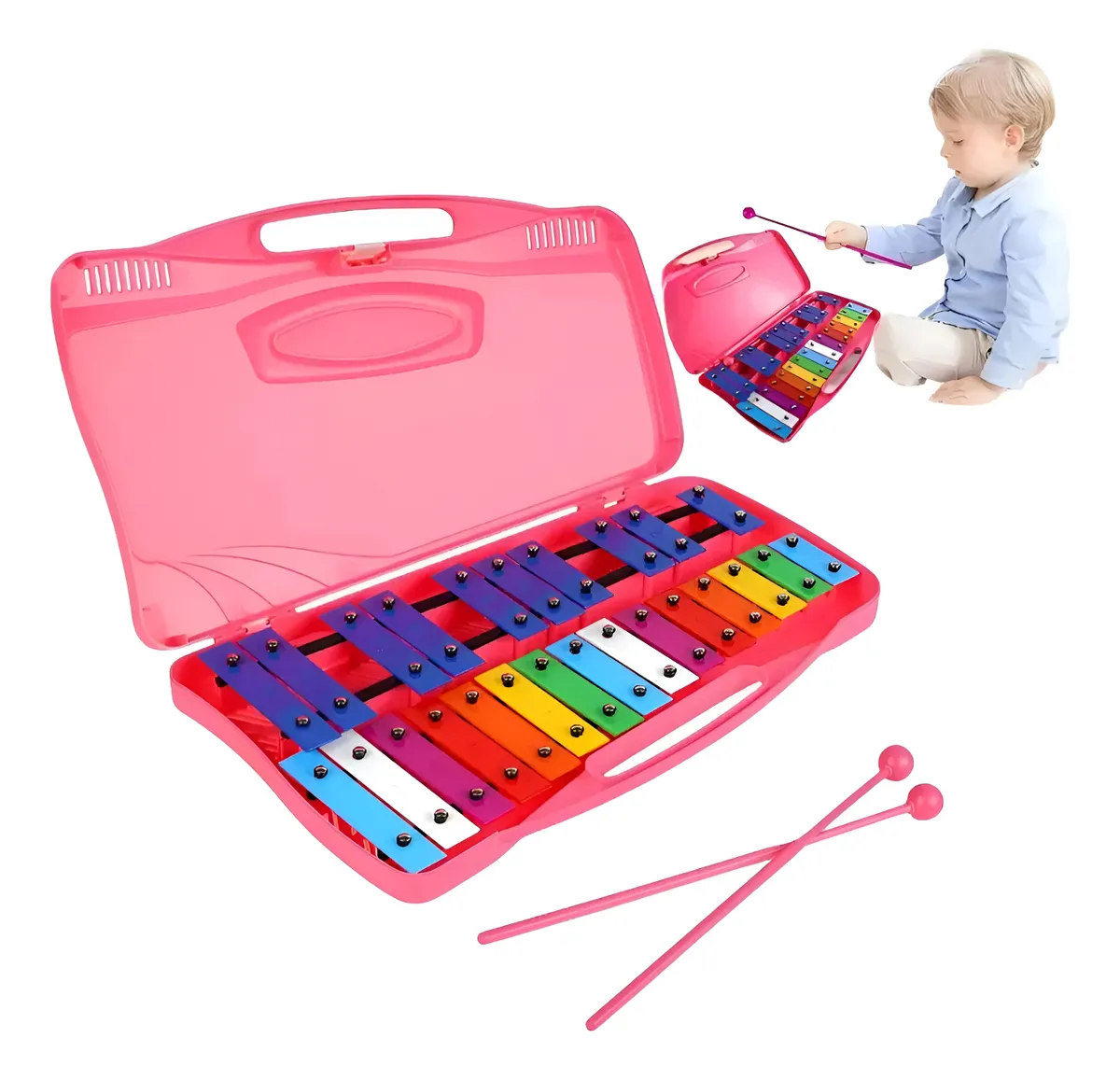 Metalófono Cromático 25 Notas Infantil - Imagen 6