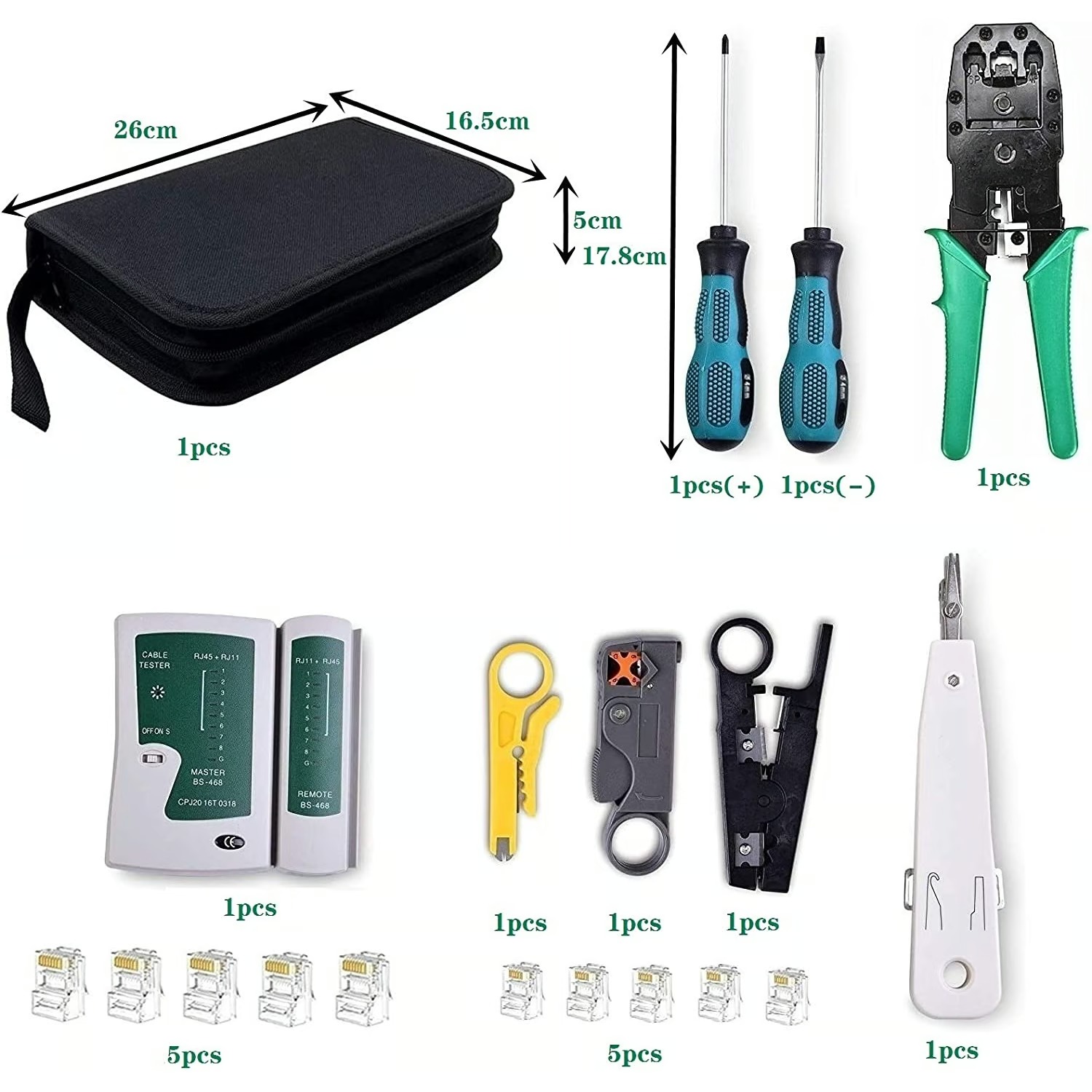 Kit Herramientas Para Redes Rj45-rj11 mas Bolso - Imagen 4