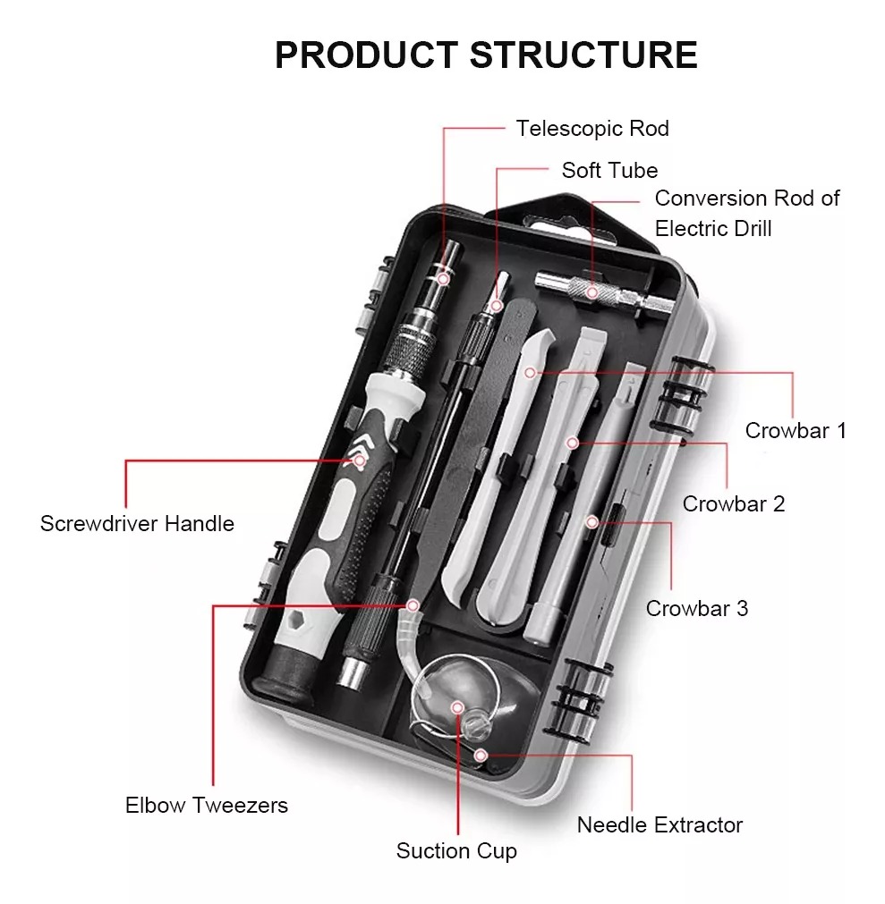 Juego De Destornilladores De Precisión 115 En 1 Accesorios - Imagen 3