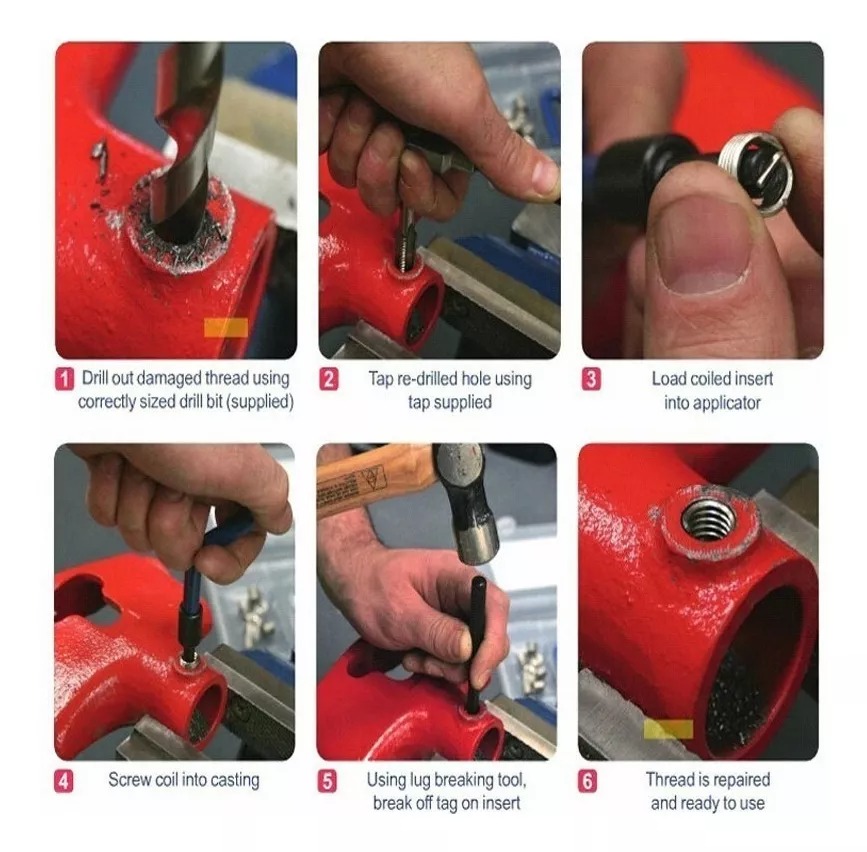 Kit De Reparación Con 131 Insertos Para Roscas - Imagen 4