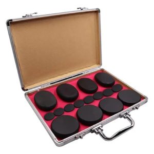 Maletin De Piedras Calientes Calentador Masajes + 16 Piedras