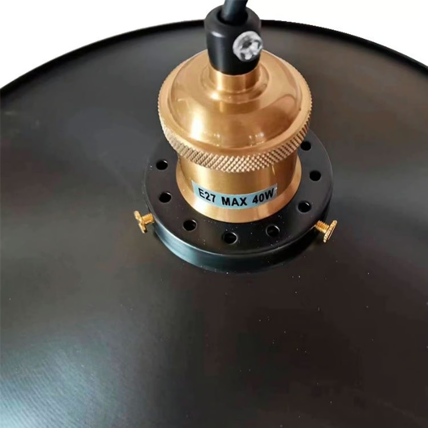 Pack 2 Lámpara Colgante Clásica Negra Mediana - Imagen 4