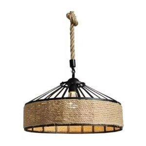 Lampara Colgante 30 Cm Con Cuerda Cáñamo