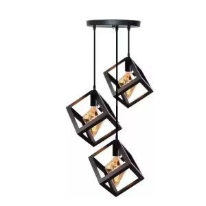 Lámpara Colgante Moderno Elegante Estilo Cubos Vintage Jaula