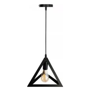 Pack 2 Lámparas Colgante Triangulo Vintage Fierro