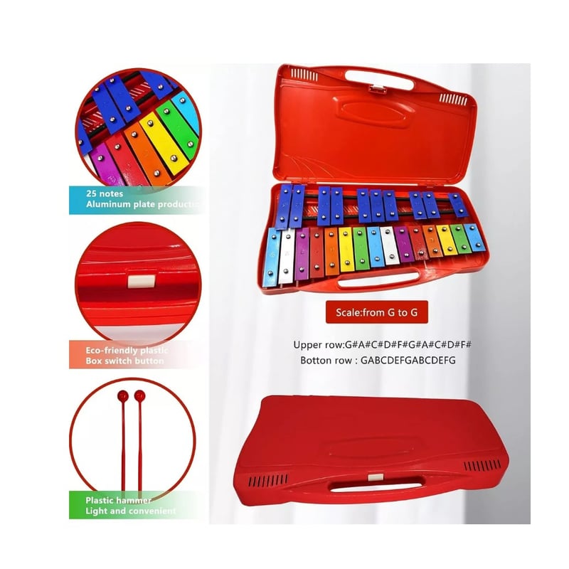 Metalófono Cromático 25 Notas Infantil - Imagen 4