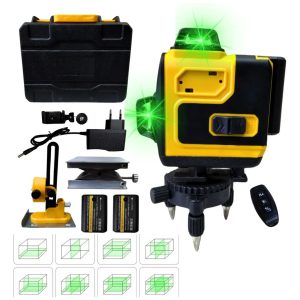 Nivel Láser De 16 Líneas Con Auto Nivelación 2 Baterías