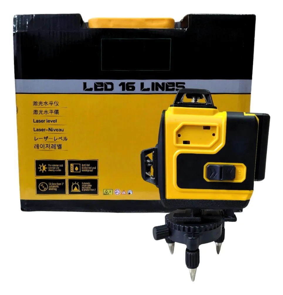 Nivel Láser De 16 Líneas Con Auto Nivelación 2 Baterías - Imagen 5
