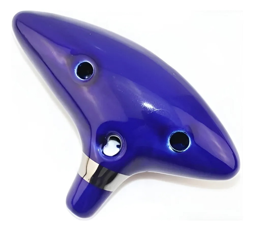 Ocarina De 12 Agujeros De Cerámica De Zelda + Base Do - Imagen 2