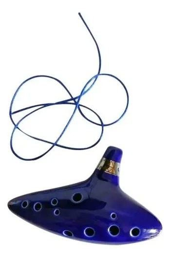 Ocarina De 12 Agujeros De Cerámica De Zelda + Base Do - Imagen 3