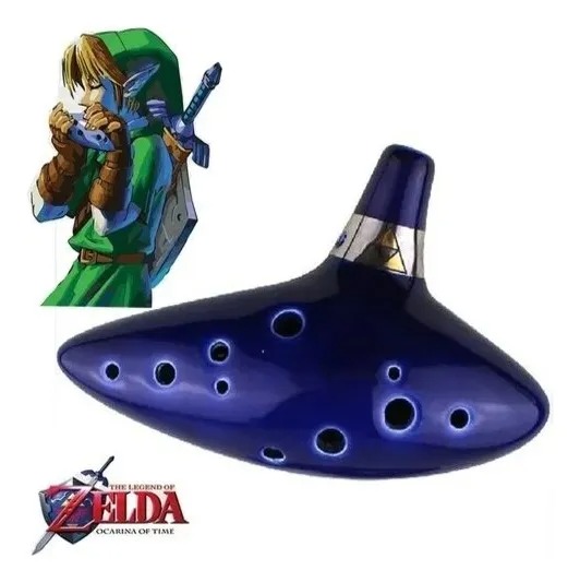 Ocarina De 12 Agujeros De Cerámica De Zelda + Base Do - Imagen 8