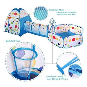 Carpa Piscina De Pelotas Con Túnel Castillo Niños Plegable