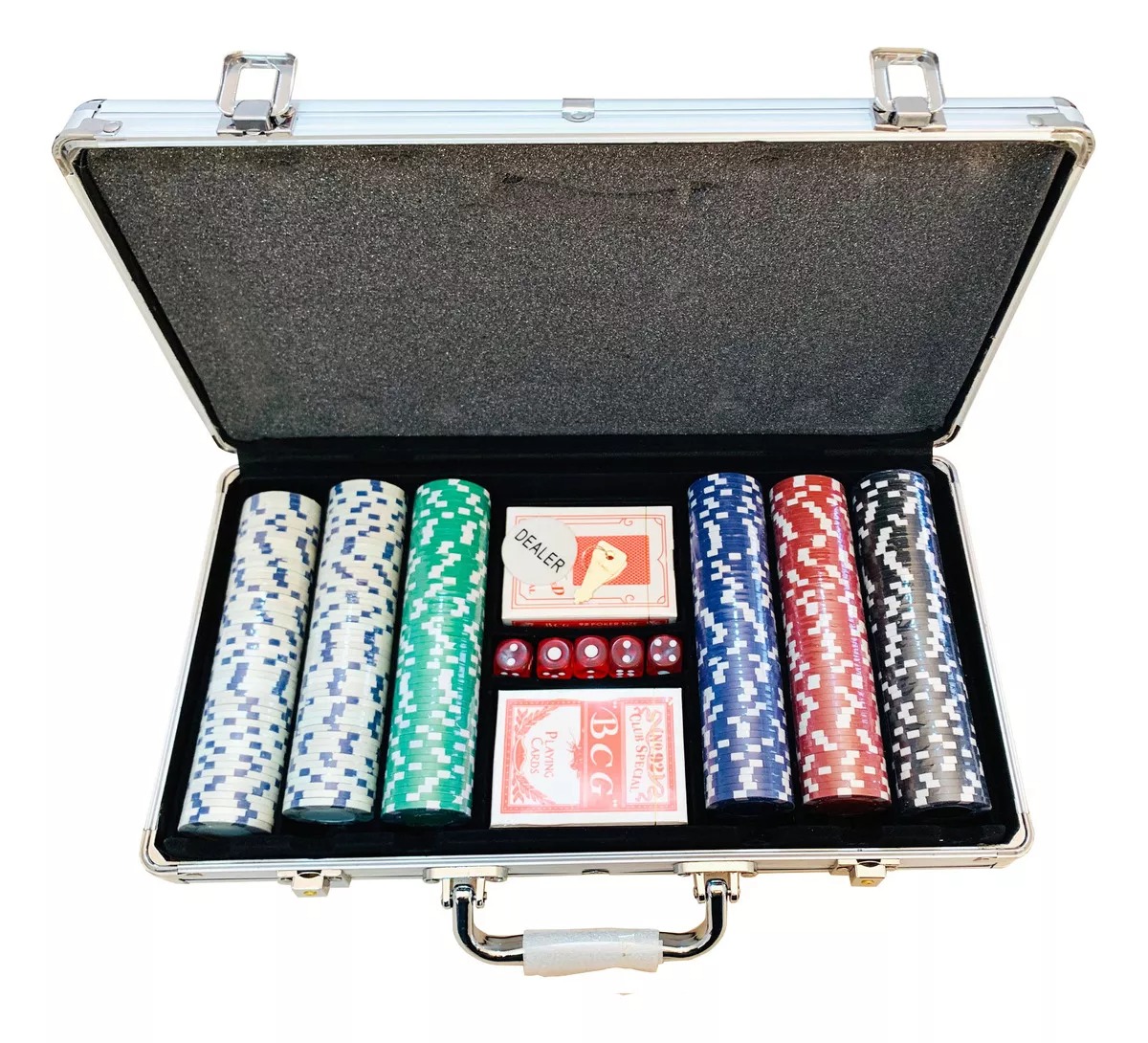 Set Profesional De Poker Con 300 Fichas Y Estuche De Metal - Imagen 3