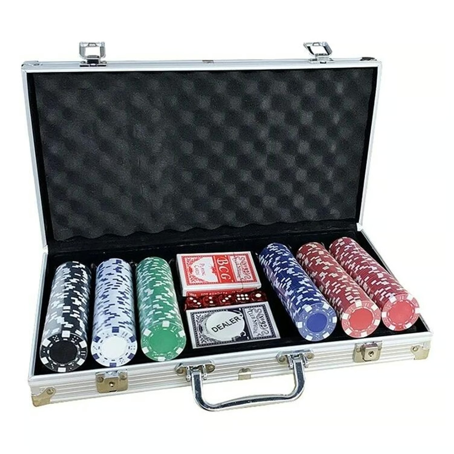 Set Profesional De Poker Con 300 Fichas Y Estuche De Metal - Imagen 2