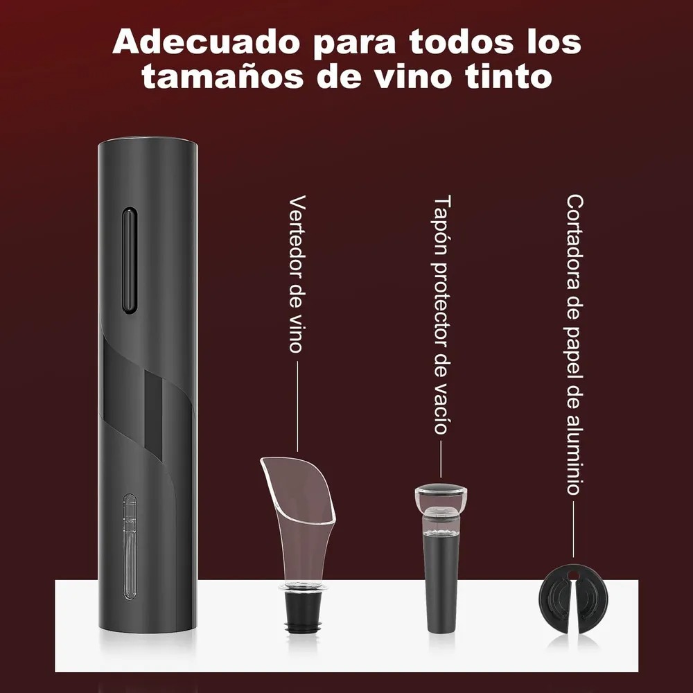 Abridor De Vino Eléctrico Inalámbrico - Imagen 4
