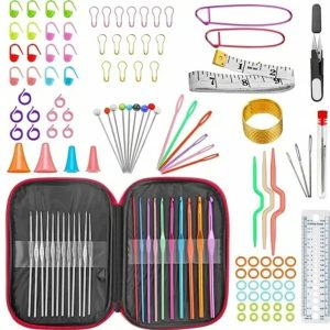 Kit De Agujas Y Accesorios Para Tejer A Crochet 100 Piezas