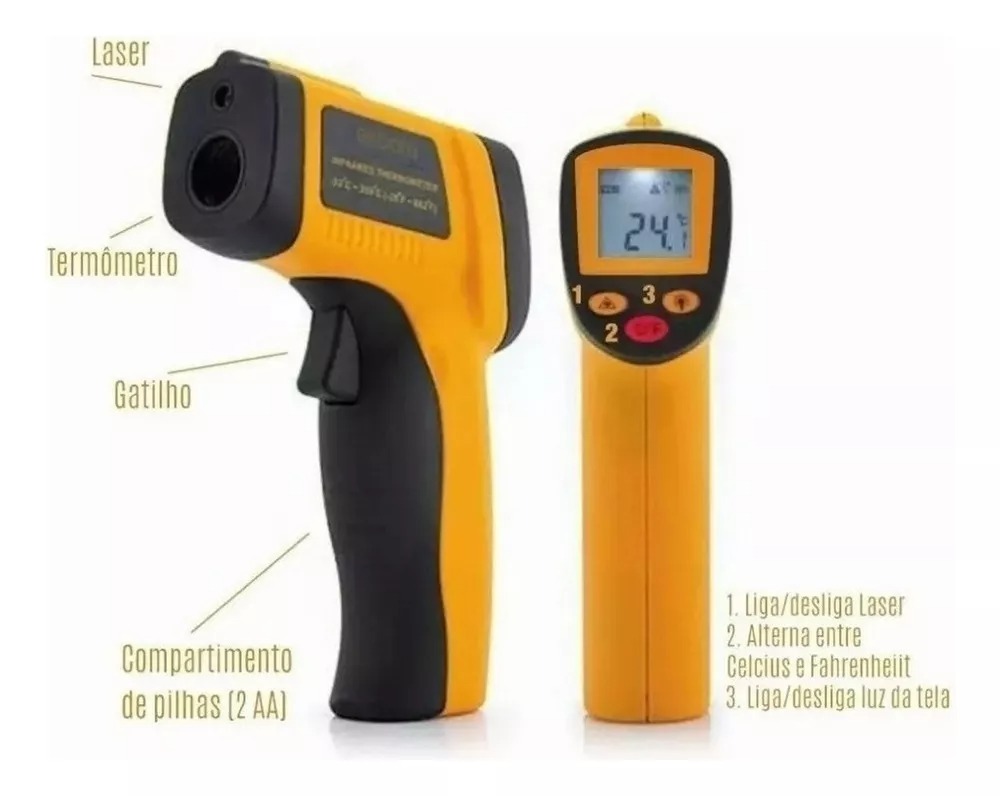 Termómetro Laser Infrarrojo Pirómetro Digital 330 °c - Imagen 4